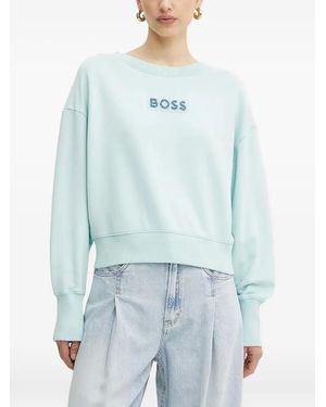BOSS Crystal-Embellished Sweatshirt - Blue