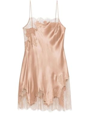 Carine Gilson Calais Caudry-Lace Silk Nightdress - Pink