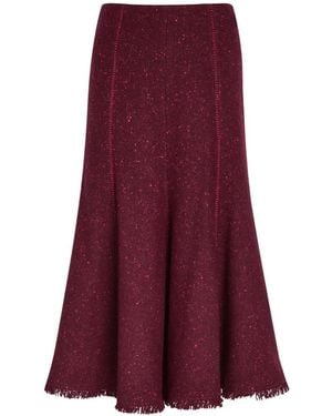 Gabriela Hearst Amy Fringed Panelled Midi Skirt - Purple