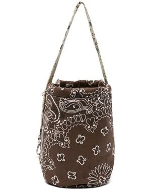 Call it By Your Name Seau Bandana-Print Bucket Bag - White