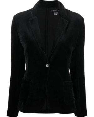 Majestic Filatures Single-Breasted Velvet Blazer - Black
