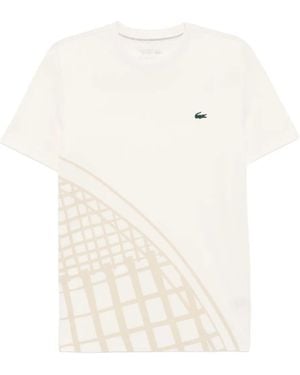Lacoste Camiseta deportiva estampada - Blanco