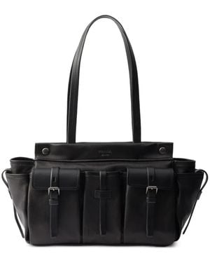 Prada Large Route Tote Bag - Black