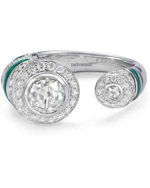 David Morris Anillo Asiyah en oro blanco de 18kt con diamantes - Metálico
