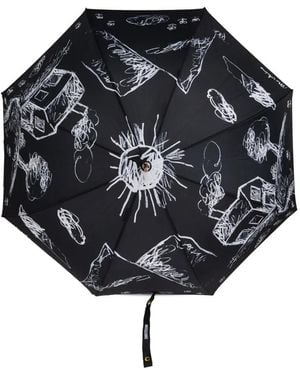 Moschino Parapluie À Imprimé Graphique - Noir