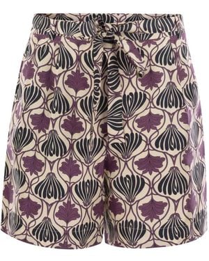 Max Mara Printed Belt Short Pants - Gray