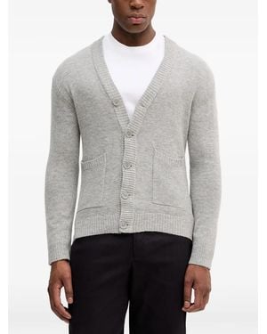 Lindbergh Cárdigan Con Cuello En V - Gris