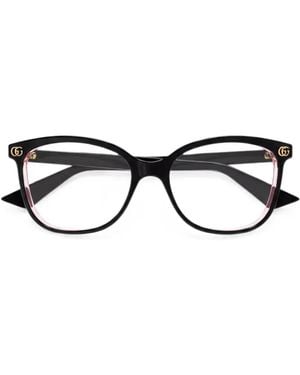Gucci Geometric-Frame Glasses - Black