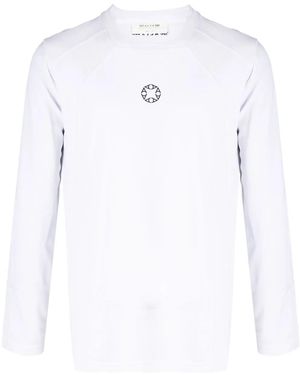 1017 ALYX 9SM T-Shirt A Maniche Lunghe Con Ricamo - Bianco