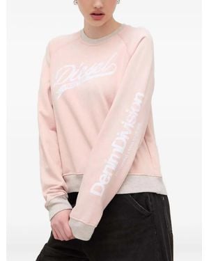 DIESEL Logo Crew-Neck Sweatshirt - Pink