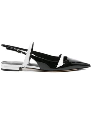 Alexandre Birman Pointed-Toe Slingback Court Shoes - White