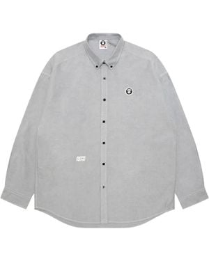 Aape By A Bathing Ape Logo-Patch Shirt - Grey