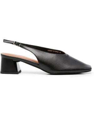 Linda Baumann Square-Toe Slingback Court Shoes - Black