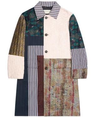 Dries Van Noten Embroidered Mac Coat - White
