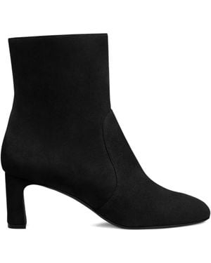 Stuart Weitzman 60Mm Babette Suede Ankle Boots - Black