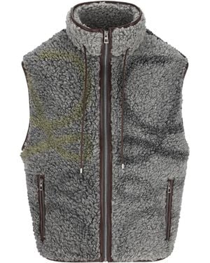 Loewe Anagram Fleece Gilet - Gray