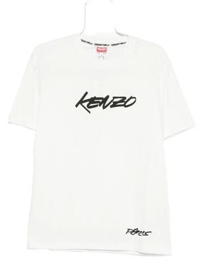 KENZO Logo-print Organic Cotton T-shirt - ホワイト