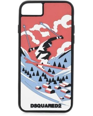 DSquared² Logo-Print Iphone 8 Plus Phone Case - White