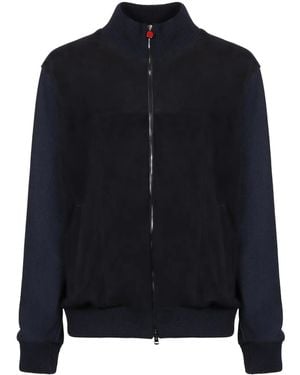 Kiton ハイネック カーディガン - ブルー