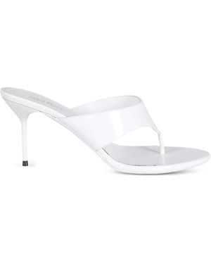 Paris Texas Lidia Patent-Leather Mules - White