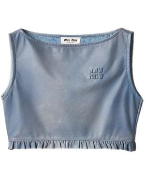 Miu Miu Sleeveless and tank tops for Women | Online Sale up to 33