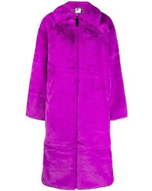 Nike Faux-fur Swoosh Coat - Pink