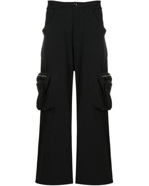 Amir Slama Multi-Pocket Wide-Leg Trousers - Black