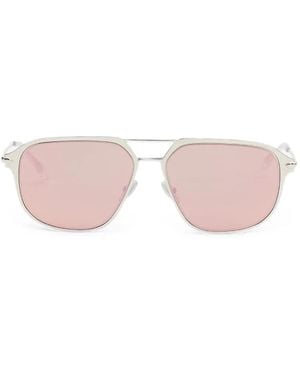 Isabel Marant Arro Double-Bridge Pilot-Frame Sunglasses - Pink