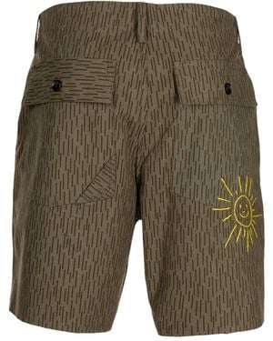 President's Camouflage-Print Cotton Shorts - Green
