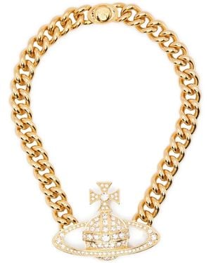 Vivienne Westwood Chain Orb Neysa Necklace - Metallic