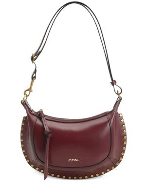 Isabel Marant Oskan Moon Stud-Embellished Shoulder Bag - Purple