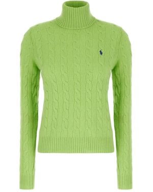 Polo Ralph Lauren ケーブルニット タートルネックセーター - グリーン