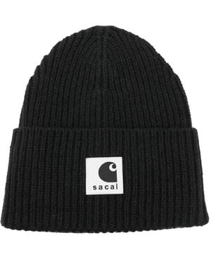 Carhartt X Sacai Ribbed Beanie - Black