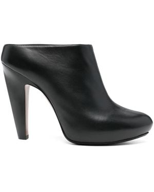 McQueen Leather High-Heeled Shoes - Black