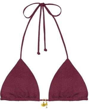 MC2 Saint Barth Charm-Detail Halterneck Bikini Top - Purple