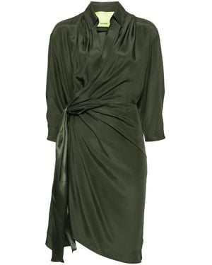 GAUGE81 Miya Silk Wrap Dress - Green