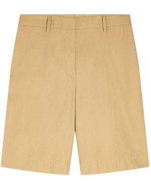 Dries Van Noten Tailored Cotton Shorts - Natural