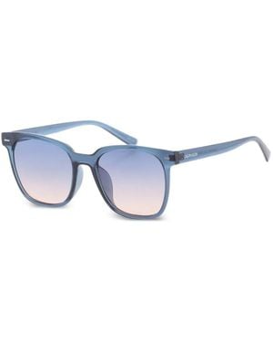 Calvin Klein Logo-Print Square-Frame Sunglasses - White