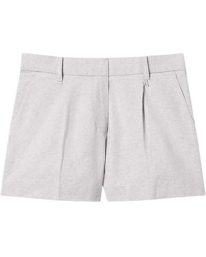 Twinset Pleat-Detail Shorts - White