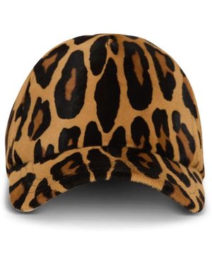 Balmain Leopard-Print Cap - Brown