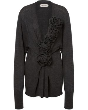 Alberta Ferretti Virgin-Wool Knitted Top - Black