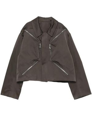 Rick Owens Zip Blixa Mac Jacket - Brown