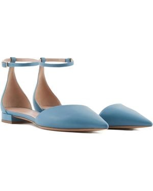 Giorgio Armani Ankle Strap Pointed Ballerinas - Blue