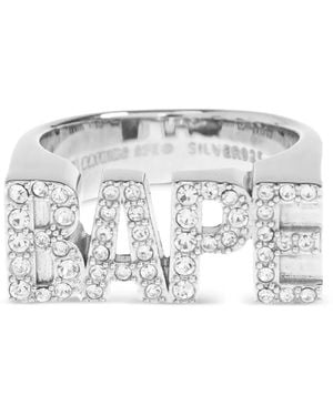 A Bathing Ape Embellished Ring - Gray