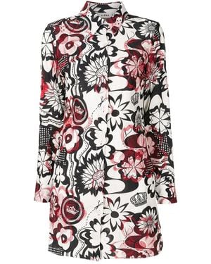 Amir Slama Kaftan Mit Blumen-Print - Weiß