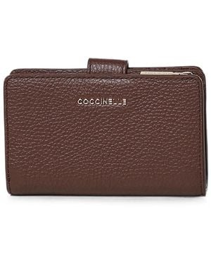 Coccinelle Metallic Soft Wallet - Brown