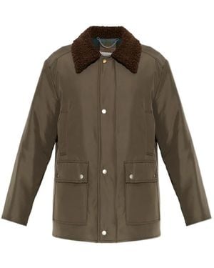 Maison Margiela Shearling-Collar Flap-Pocket Jacket - Brown