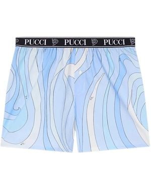 PUCCI Marmo-Print Boxer Shorts - Blue