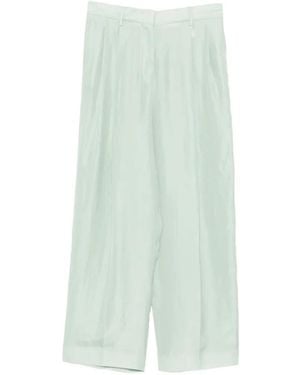 Fabiana Filippi Pleated Wide-Leg Trousers - Green