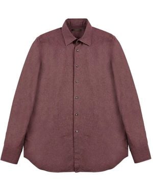 Glanshirt Klassisches Hemd - Lila